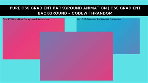 Pure CSS Gradient Background Animation - CodeWithRandom