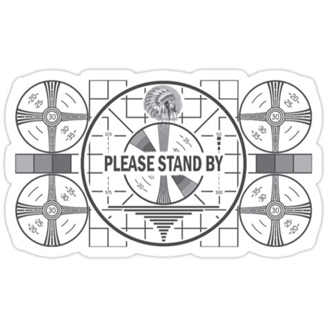 "Please Stand By" Stickers by Alexander Levine | Redbubble