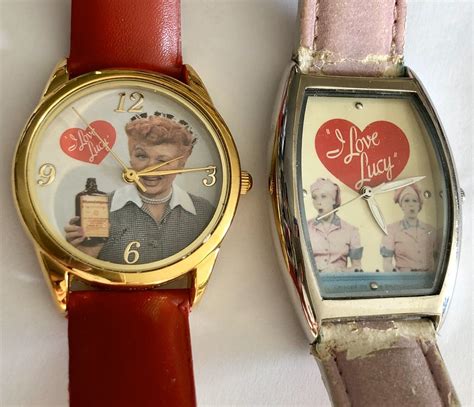 Vtg I Love Lucy Watch Lot Classic TV Show Licensed Pink Red Seconds ...