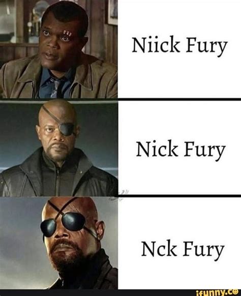 Niick Fury Nick Fury ch Fury - iFunny :) - #- #:) #ch #Fury #iFunny #Nick #Niick | Marvel jokes ...