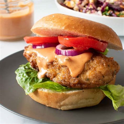 Easy Crispy Chicken Burger - So Delicious! | Hint of Healthy