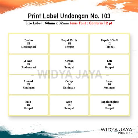 Contoh Label Nama Undangan Pernikahan Wordpress - IMAGESEE