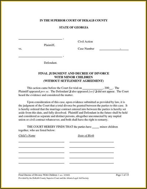 Georgia Final Divorce Decree Form - Form : Resume Examples #nO9b4ZAV4D