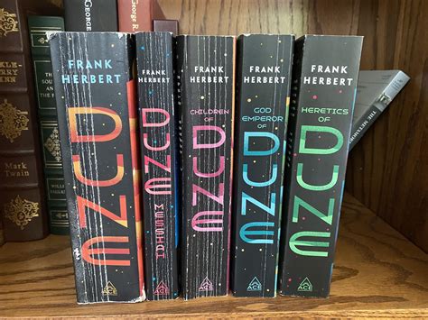 Book spines illustrate how far I’ve made it into the series. : r/dune