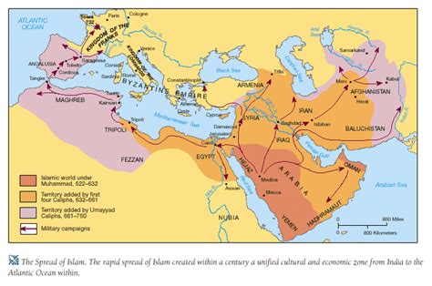 Map and Important Cities - Ancient Arab Civilization