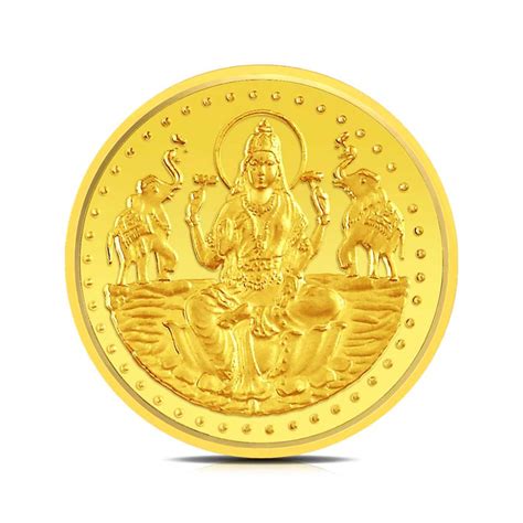 Buy Shree Laxmi 1 Gram Gold Coin At Best Price | Dishis Designer Jewellery