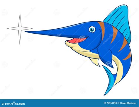 Cartoon Swordfish Vector Illustration | CartoonDealer.com #74761298