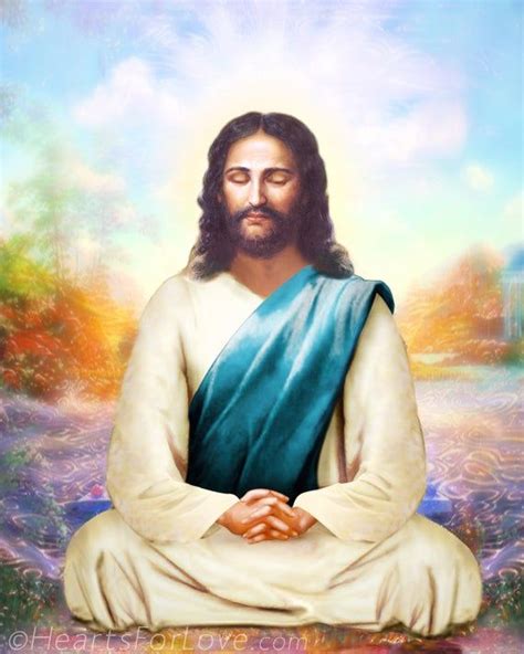 Jesus in Meditation, Radiating Light, Christ Consciousness, Fine Art ...