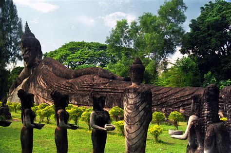 Admiring Xieng Khuan-Buddha Park in Laos