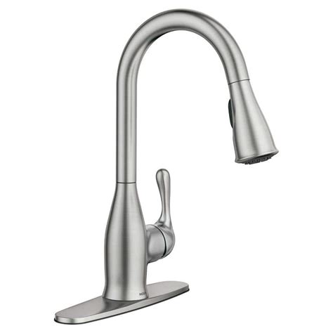 MOEN Kaden Single-Handle Pull-Down Sprayer Kitchen Faucet with Reflex ...