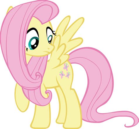 Fluttershy - Looking At Cutie Mark by VekGamingQC on DeviantArt