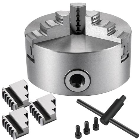 VEVOR 3 Jaw Self Centering Mini Lathe Chuck K11 100mm 4 Inch + Reversible Jaws | VEVOR AU