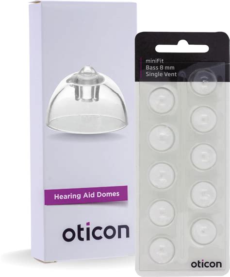 Amazon.com: Genuine Oticon Hearing Aid Domes MiniFit Single Vent Bass ...