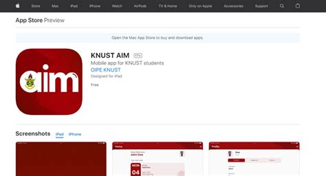 How to install KNUST AIM App for iPhone on App store