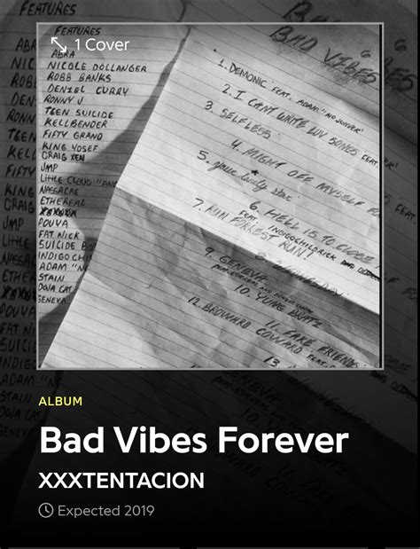 Bad Vibes Forever album appeared on Genius : r/XXXTENTACION