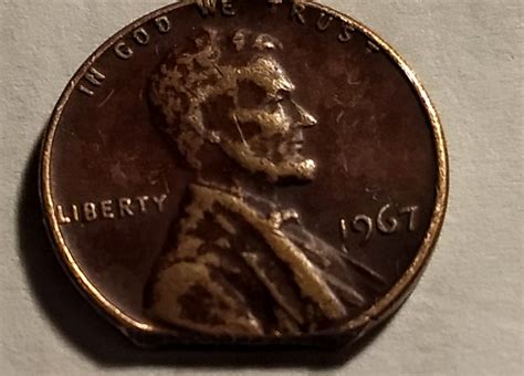 1967 red error penny | Coin Talk