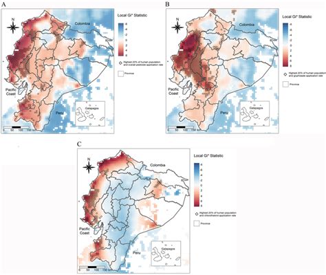 (a) Getis‐Ord Gi* statistic for overall pesticide application rates.... | Download Scientific ...