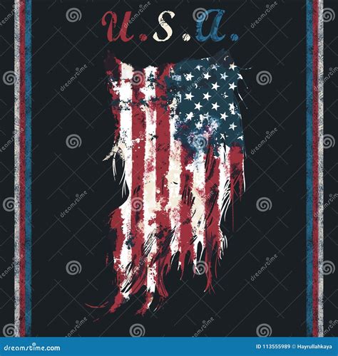 Ripped american flag stock vector. Illustration of design - 113555989