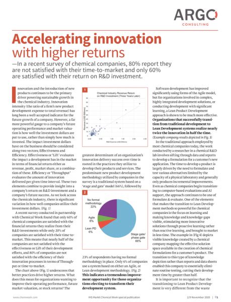 Chemical Week: Accelerating Innovation with Higher Returns - ARGO-EFESO