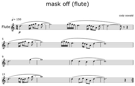 mask off (flute) - Sheet music for Flute