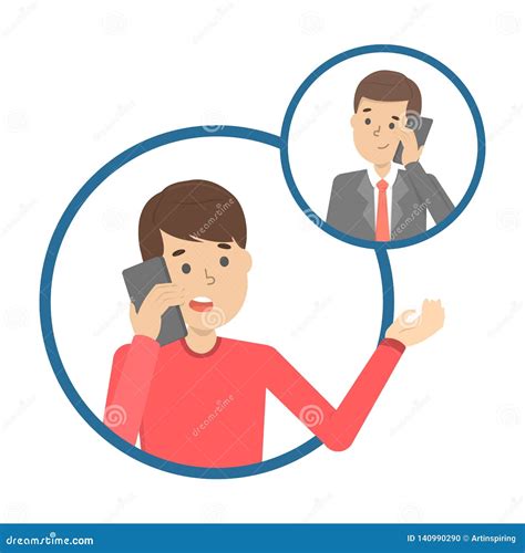 Phone Conversation Stock Illustrations – 49,523 Phone Conversation ...