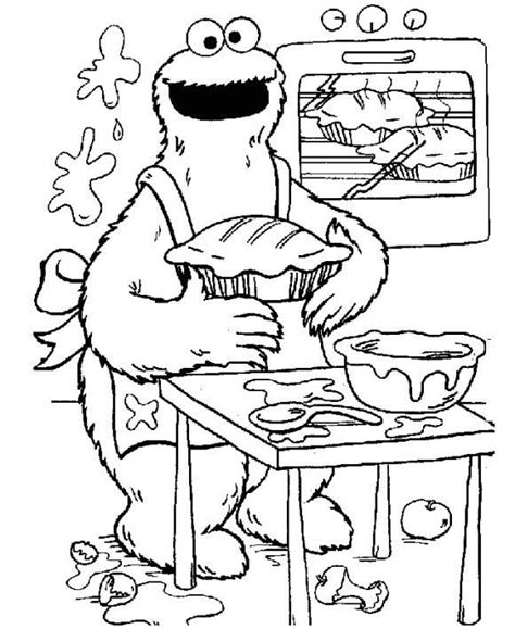 Free Cookie Monster Coloring Pages