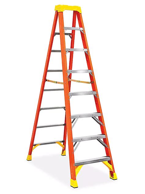 Fiberglass Step Ladder - 8' H-1195 - Uline