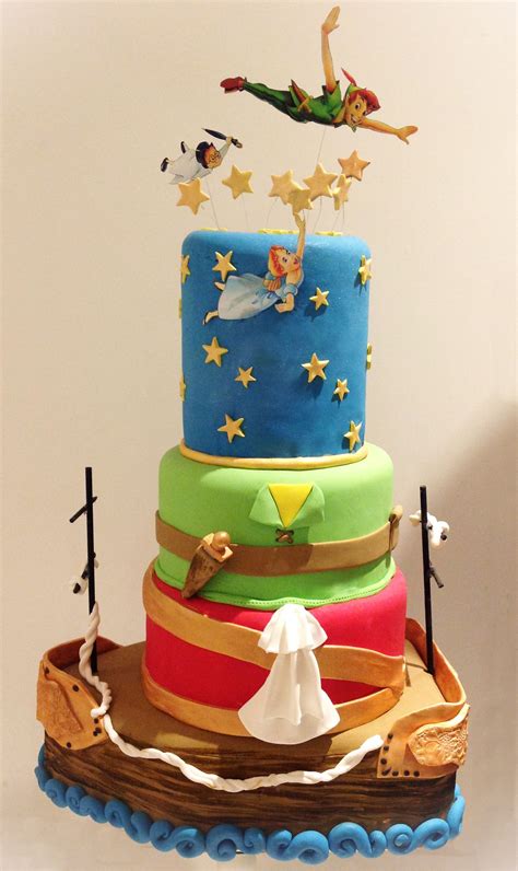 Peter Pan birthday cake | Peter pan cakes, Peter pan party, Peter pan disney