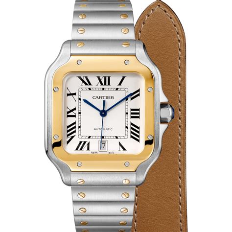 Cartier Santos De Cartier Watch Large Model, Automatic Movement, Yellow ...