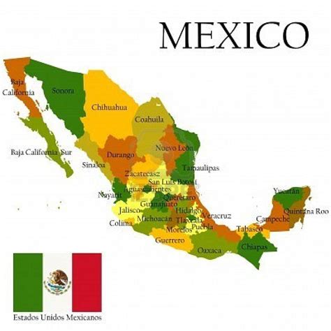 Mapa Estados Y Capitales De La República Mexicana