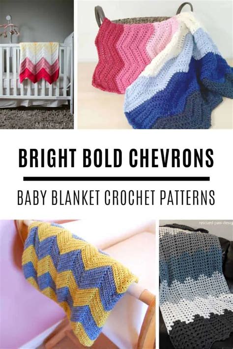 Chevron Crochet Baby Blanket Patterns {They're bright and bold!}