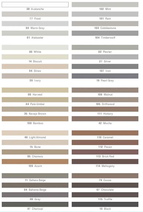 Info/Color Charts | Grout Shield | Grout Restoration System | Grout Cleaner