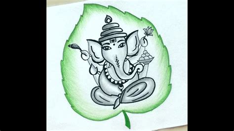 How To Draw Lord Ganesha| Vinayagar Drawing And Shading For Beginners| Easy Ganesha drawing ...