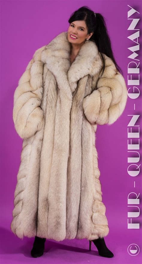 EUR size XL-XXL LUXORY WONDERFUL VERY LONG BLUE FOX FUR COAT A-LINE whole skins | eBay | Fur ...