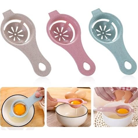 Egg Separator, 3 Pieces Egg Yolk Separator, Egg White Separator, Egg ...