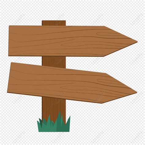 Hand Drawn Cartoon Indicating Wooden Sign, Indicator, Cartoon Indicator, Wooden PNG Transparent ...