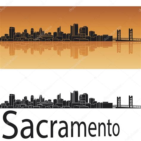 Sacramento skyline — Stock Vector © paulrommer #22586155