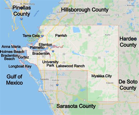 Map Of Manatee County Florida | Maps Of Florida