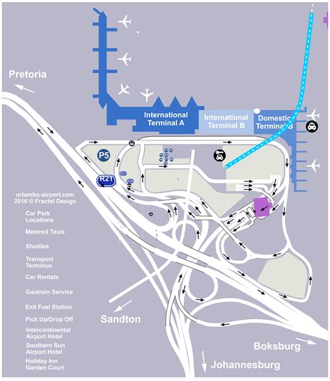 Johannesburg or Tambo Airport Map (JNB) - Printable Terminal Maps, Shops, Food, Restaurants Maps ...