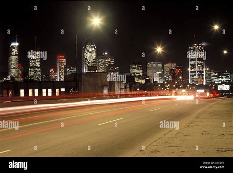 Montreal skyline at night Stock Photo - Alamy