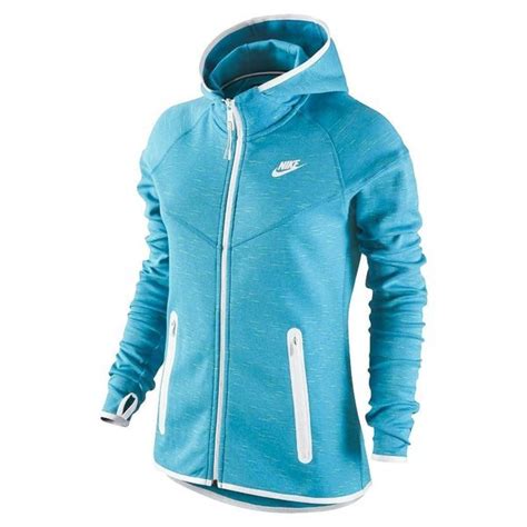 Nike Hoodie Tech Fleece FZ Light Blue Lacquer/White Women | www ...