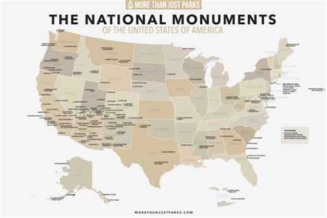 COMPLETE List of National Monuments (Printable Map + By State)