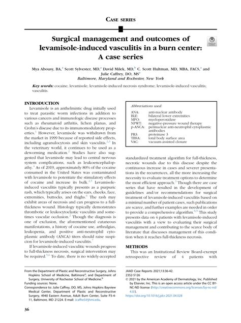 (PDF) Surgical Management and Outcomes of Levamisole-induced Vasculitis ...