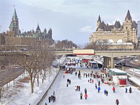 Skating on the Rideau Canal in Ottawa