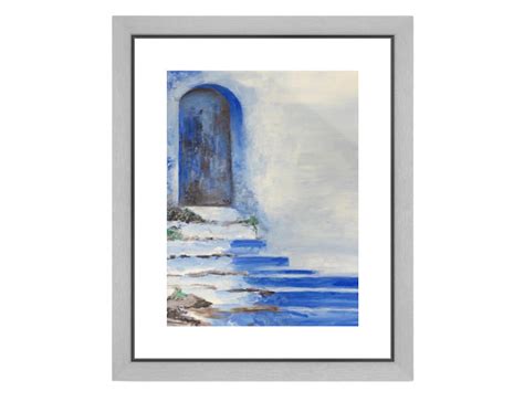 Blue Door Art Door Painting Landscape Art Acrylic Print - Etsy