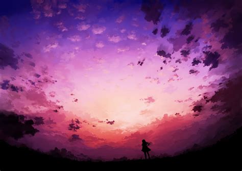 Anime Sky Sunset Wallpapers - Wallpaper Cave