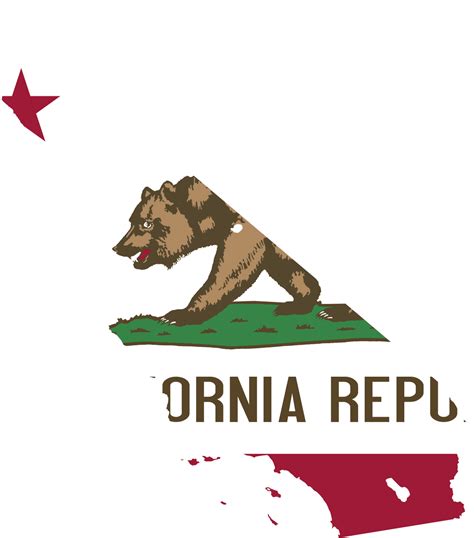 California Flag Map - MapSof.net