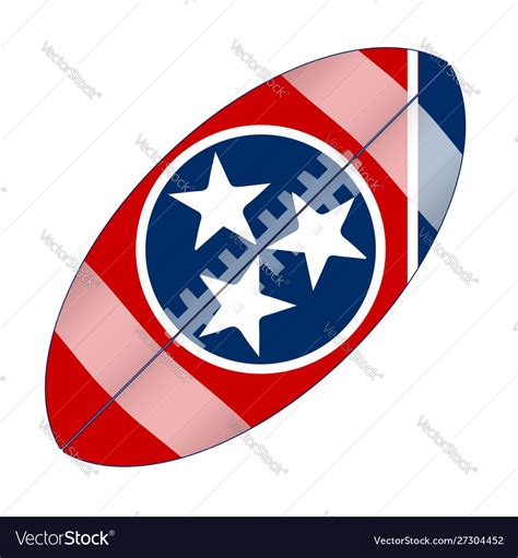 Tennessee state usa football flag Royalty Free Vector Image