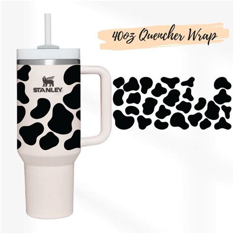 2 Designs 40oz Quencher Stanley Tumbler Wrap Tumbler Mama Cow Pattern ...