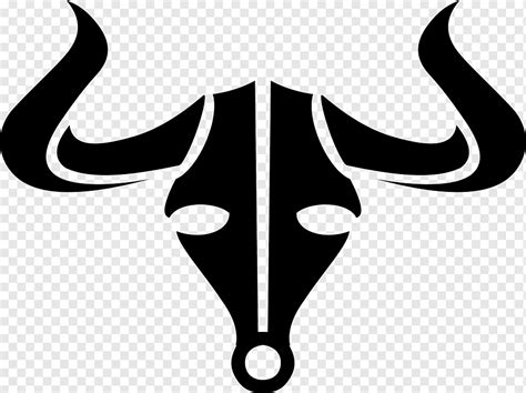 Texas Longhorn Bull, Bull HD, animals, logo, monochrome png | PNGWing